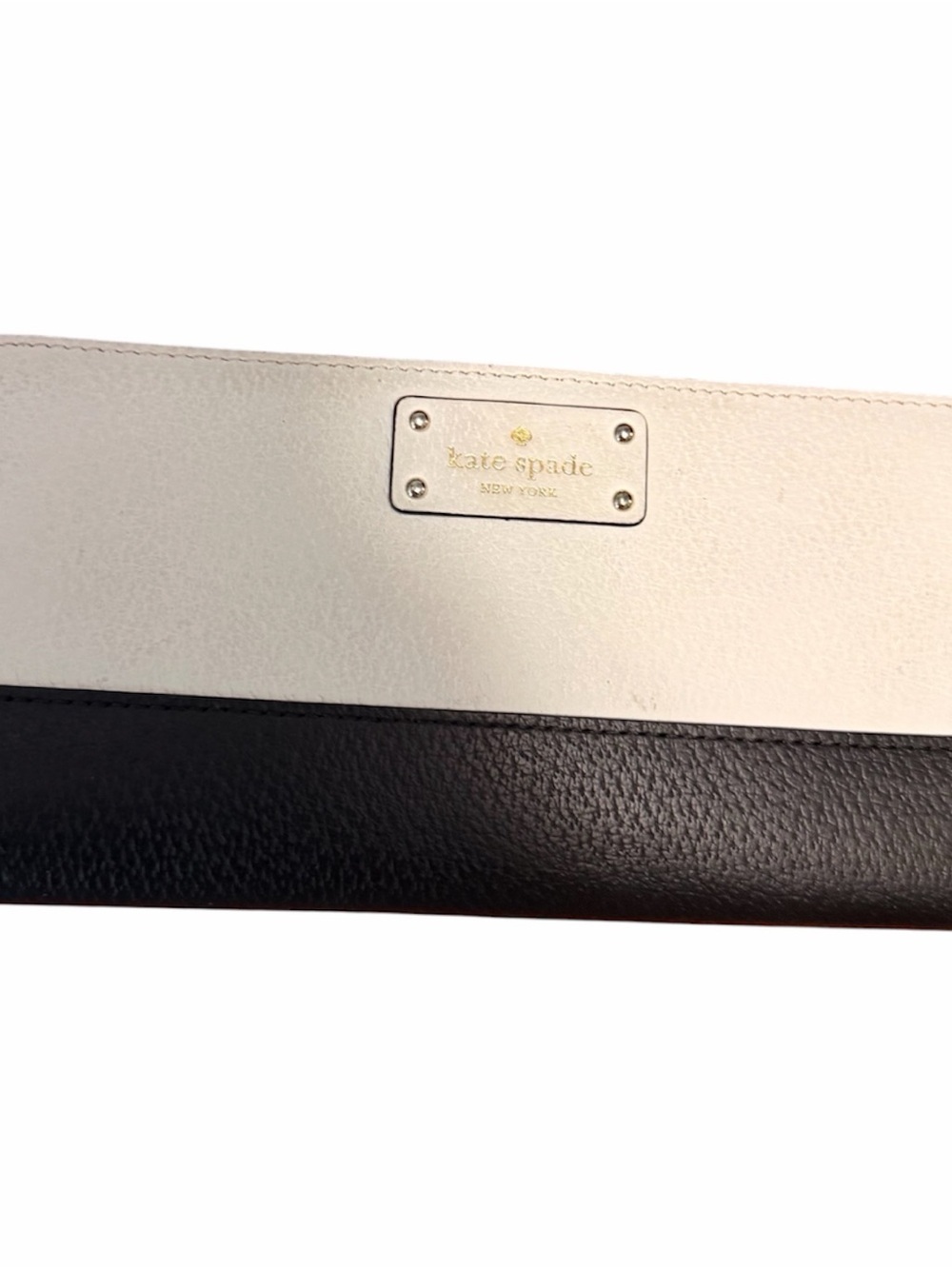 NWOT Kate spade Cream Mulberry Leather Satchel & Kate Spade navy & cream wallet - Picture 5 of 7